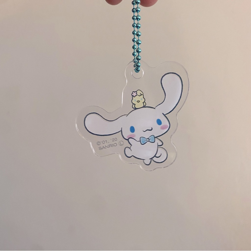 Sanrio Cinnamoroll Plastic Keychain for Bag or Keys